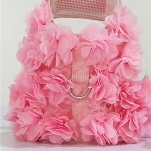 Pink Floral Dog Harness